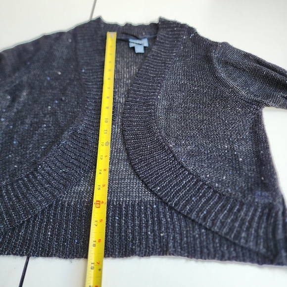 Rabbit Rabbit Rabbit Designs Womens Crochet Bolero Sweater Black Knit Sz M - Picture 8 of 10